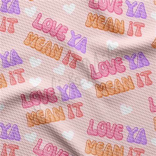 Valentine's Day Printed Liverpool Bullet Textured Stretch Solid Strip Thick Knit Jersey Fabric