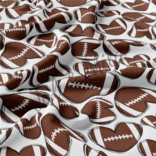 Football hearts Printed Liverpool Bullet Textured Stretch Solid Strip Thick Knit Jersey Fabric
