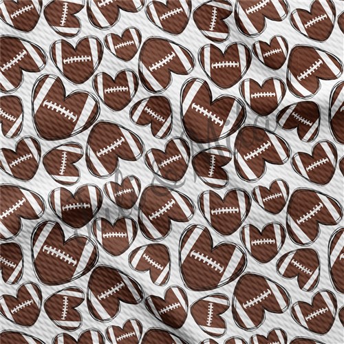 Football hearts Printed Liverpool Bullet Textured Stretch Solid Strip Thick Knit Jersey Fabric