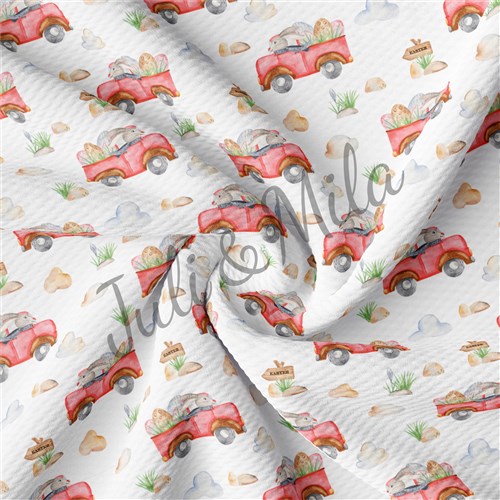 Easter Printed Liverpool Fabric Egg Bunny Pastel(E39) & Get a Free $89.99 Embroidery Bundle