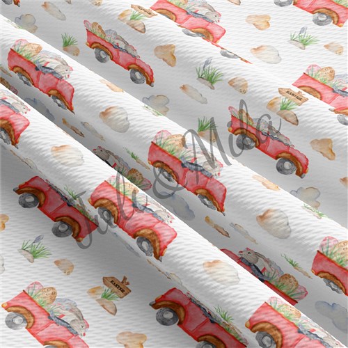 Easter Printed Liverpool Fabric Egg Bunny Pastel(E39) & Get a Free $89.99 Embroidery Bundle