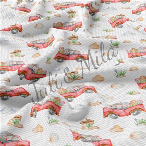 Easter Printed Liverpool Fabric Egg Bunny Pastel(E39) & Get a Free $89.99 Embroidery Bundle