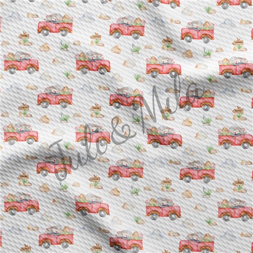 Easter Printed Liverpool Fabric Egg Bunny Pastel(E39) & Get a Free $89.99 Embroidery Bundle
