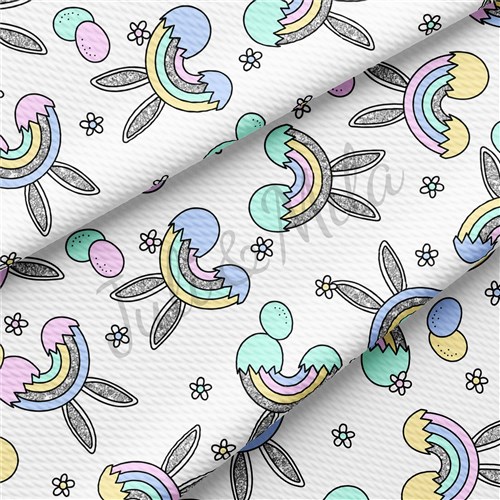 Easter East96 TBP101 Liverpool Bullet Textured Stretch Solid Strip Thick Knit Jersey Fabric
