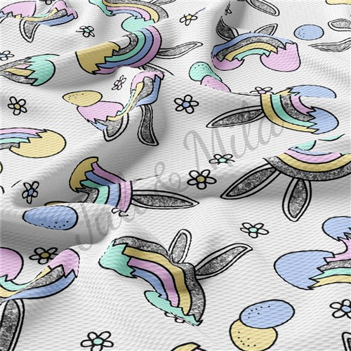 Easter East96 TBP101 Liverpool Bullet Textured Stretch Solid Strip Thick Knit Jersey Fabric
