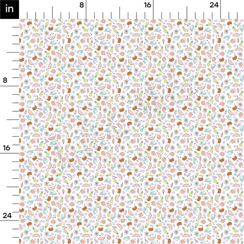 Summer Fruits Printed Liverpool 4 Way Fabric AA1539 & Get a Free $89.99 Embroidery Bundle