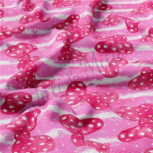 Valentine's Day Printed Liverpool Bullet Textured Stretch Solid Strip Thick Knit Jersey Fabric