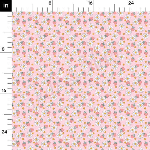 Strawberry Summer Printed Liverpool Bullet Textured Stretch Solid Strip Thick Knit Jersey Fabric