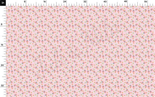Strawberry Summer Printed Liverpool Bullet Textured Stretch Solid Strip Thick Knit Jersey Fabric