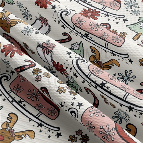 Christmas Sled Printed Liverpool Stretch Solid Liverpool AA942 & Get a Free $89.99 Embroidery Bundle