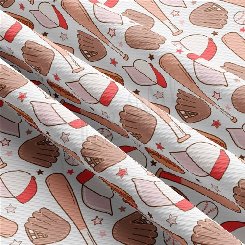 Baseball AA2369 Liverpool Bullet Textured Stretch Solid Strip Thick Knit Jersey Fabric