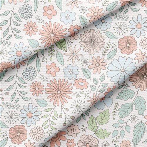 AA2413 Floral Liverpool Bullet Textured Stretch Solid Strip Thick Knit Jersey Fabric