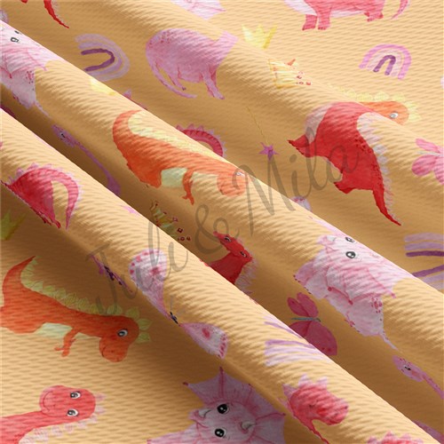 Dino Printed Liverpool Bullet Textured Stretch Solid Strip Thick Knit Jersey Fabric