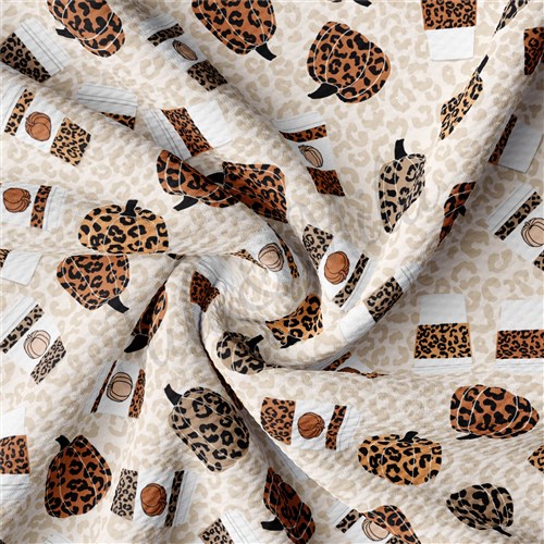 Fall Pumpkin Cheetah Liverpool Bullet Textured Stretch Solid Strip Thick Knit Jersey Fabric