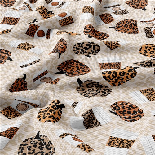 Fall Pumpkin Cheetah Liverpool Bullet Textured Stretch Solid Strip Thick Knit Jersey Fabric