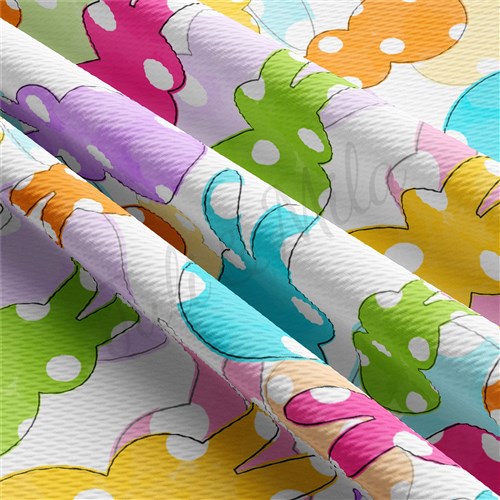 Easter Liverpool Bullet Textured Stretch Solid Strip Thick Knit Jersey Fabric