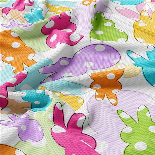 Easter Liverpool Bullet Textured Stretch Solid Strip Thick Knit Jersey Fabric