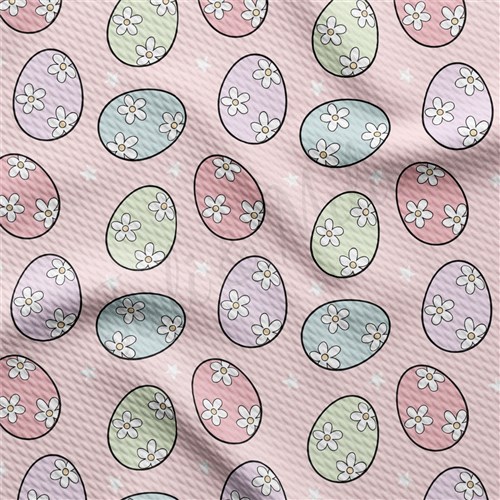 Easter Liverpool Bullet Textured Stretch Solid Strip Thick Knit Jersey Fabric