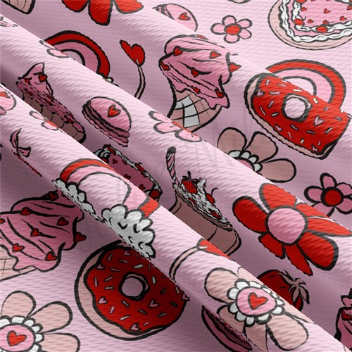 Valentine's Day Liverpool Bullet Textured Stretch Solid Strip Thick Knit Jersey Fabric