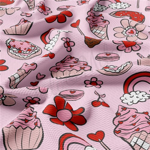 Valentine's Day Liverpool Bullet Textured Stretch Solid Strip Thick Knit Jersey Fabric
