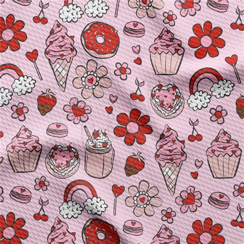 Valentine's Day Liverpool Bullet Textured Stretch Solid Strip Thick Knit Jersey Fabric