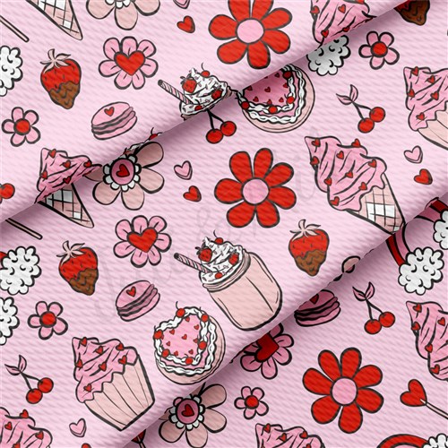 Valentine's Day Liverpool Bullet Textured Stretch Solid Strip Thick Knit Jersey Fabric