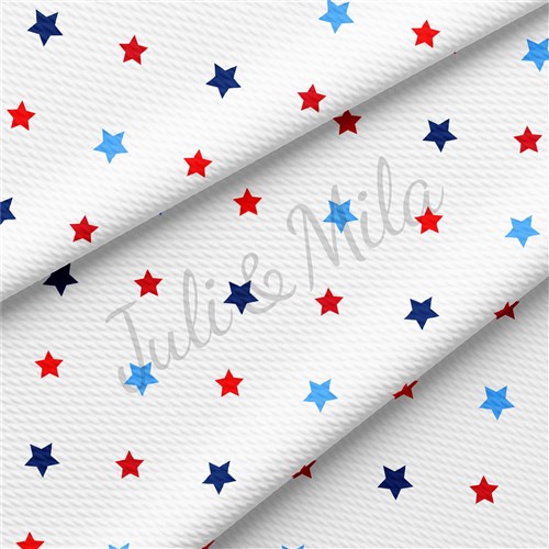 Patriotic 4th of July PT43 Liverpool Bullet Textured Stretch Solid Strip Thick Knit Jersey Fabric