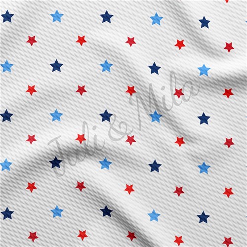 Patriotic 4th of July PT43 Liverpool Bullet Textured Stretch Solid Strip Thick Knit Jersey Fabric