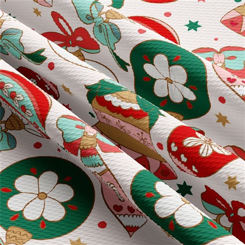 Christmas Christmas Liverpool Bullet Textured Stretch Solid Strip Thick Knit Jersey Fabric