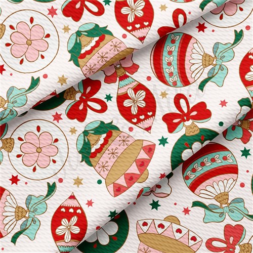 Christmas Christmas Liverpool Bullet Textured Stretch Solid Strip Thick Knit Jersey Fabric