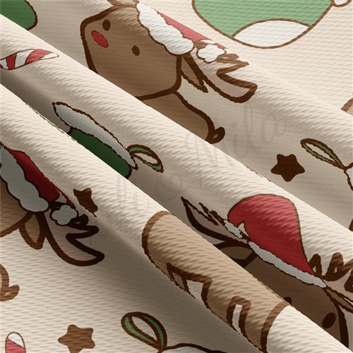 Christmas Christmas Liverpool Bullet Textured Stretch Solid Strip Thick Knit Jersey Fabric