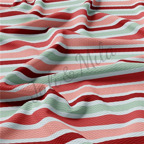 Printed Liverpool Bullet Textured Stretch Solid Strip Thick Knit Jersey Fabric