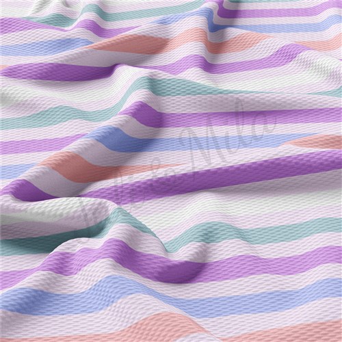 Easter East107 TBP101 Liverpool Bullet Textured Stretch Solid Strip Thick Knit Jersey Fabric