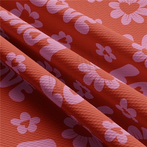 Valentine's Day Printed Liverpool Bullet Textured Stretch Solid Strip Thick Knit Jersey Fabric