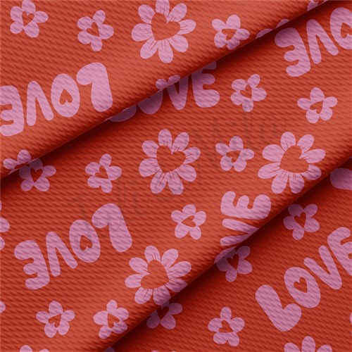 Valentine's Day Printed Liverpool Bullet Textured Stretch Solid Strip Thick Knit Jersey Fabric