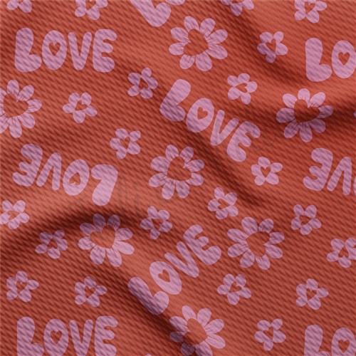 Valentine's Day Printed Liverpool Bullet Textured Stretch Solid Strip Thick Knit Jersey Fabric