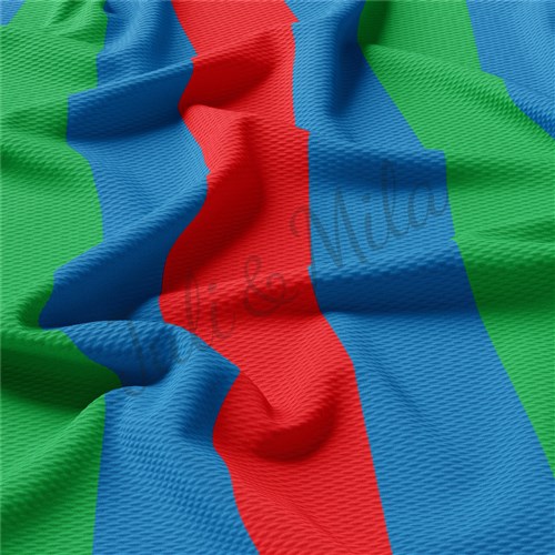Printed s Liverpool Bullet Textured Stretch Solid Strip Thick Knit Jersey Fabric
