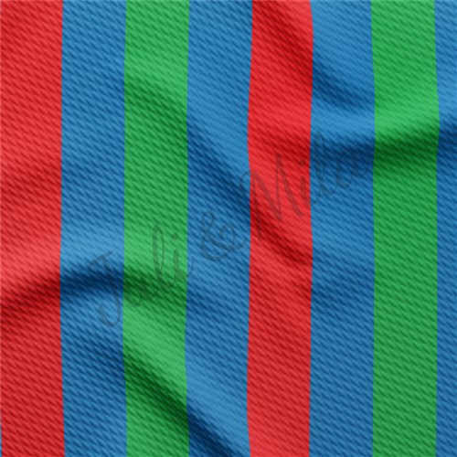 Printed s Liverpool Bullet Textured Stretch Solid Strip Thick Knit Jersey Fabric