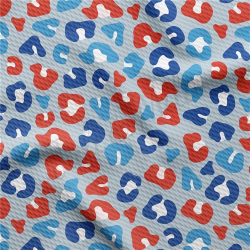 Patriotic 4th of July 1210 Liverpool Bullet Textured Stretch Solid Strip Thick Knit Jersey Fabric