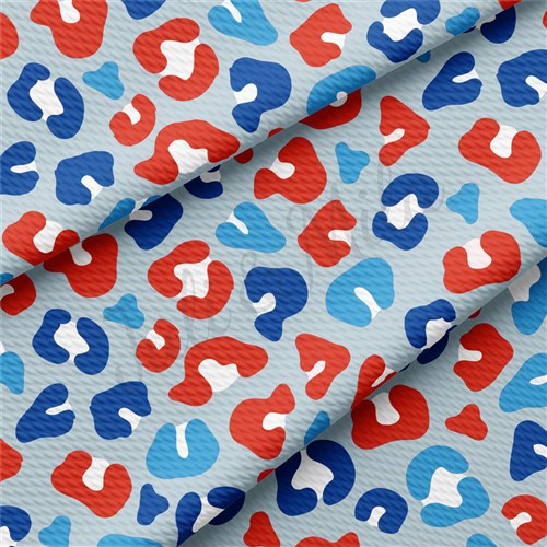 Patriotic 4th of July 1210 Liverpool Bullet Textured Stretch Solid Strip Thick Knit Jersey Fabric