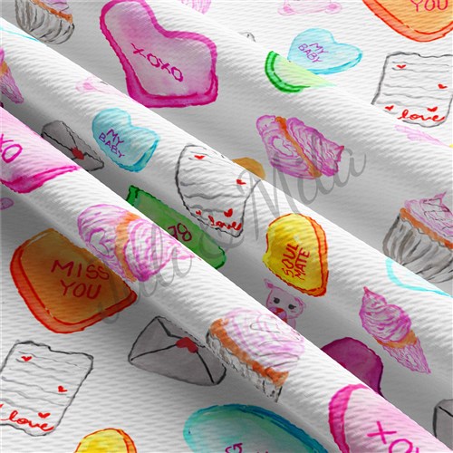 Valentine's Day Liverpool Bullet Textured Stretch Solid Strip Thick Knit Jersey Fabric