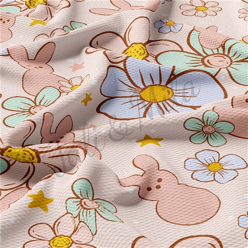 Easter TBP101 Liverpool Bullet Textured Stretch Solid Strip Thick Knit Jersey Fabric