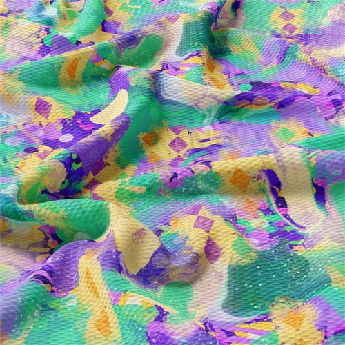 Mardi gras Printed Liverpool Fabric AA2124 & Get a Free $89.99 Embroidery Bundle