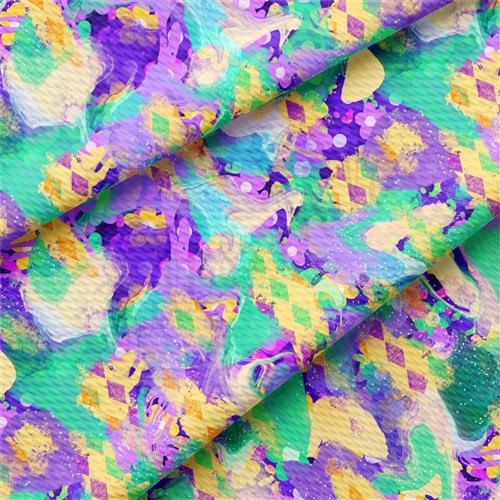 Mardi gras Printed Liverpool Fabric AA2124 & Get a Free $89.99 Embroidery Bundle