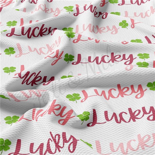 St. Patrick's Day Printed Liverpool Bullet Textured Stretch Solid Strip Thick Knit Jersey Fabric