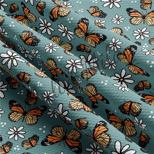 Butterflies Printed Liverpool Fabric (Butterflies) & Get a Free $89.99 Embroidery Bundle