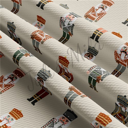 Christmas Printed Liverpool Bullet Textured Stretch Solid Strip Thick Knit Jersey Fabric