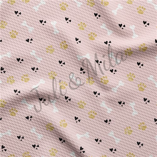 Dog Paw Printed Liverpool Fabric AA265 & Get a Free $89.99 Embroidery Bundle