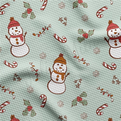 Christmas Christmas Liverpool Bullet Textured Stretch Solid Strip Thick Knit Jersey Fabric