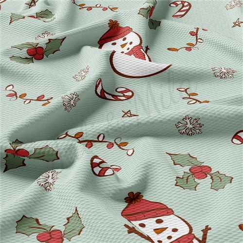 Christmas Christmas Liverpool Bullet Textured Stretch Solid Strip Thick Knit Jersey Fabric